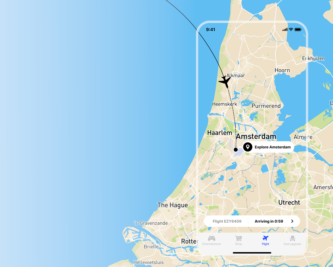 Monetized interactive moving map with destination-based advertising